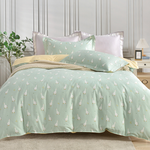 【Betrise】Let's Walk Together | Environmentally friendly printing and dyeing anti-mite and antibacterial 100% combed cotton dual-purpose quilt and bed sheet set - Large size, , large
