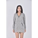 (S) 質感豹紋白色長袖上衣二手衣, , large