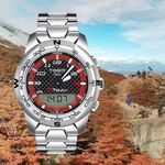 TISSOT天梭 T-TOUCH II 鈦觸控錶-黑x銀/43mm  T0474204420700, , large