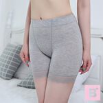 大尺碼-莫代爾 蕾絲 抑菌安全褲-黑/灰/膚-0303086, , large