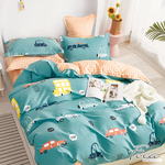 【FOCA】Los Angeles Time | 100% combed cotton bed sheet and pillowcase set - single, , large