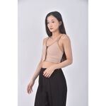(S) 質感吊帶杏色上衣二手衣, , large