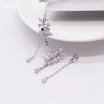 【Gulicc】古莉可 耳環 氣質花瓣 流蘇耳墬, , large