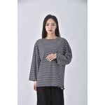 (M) majestic legon質感棉質純棉黑色長袖上衣二手衣, , large