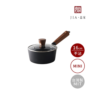 【JIA品家】家嚐 陶瓷不沾 單柄湯鍋16cm 台灣製造MIT