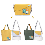 【seisei】遛遛包/斜背+托特二包合一_再生寶特瓶環保防水布/太陽黃, , large
