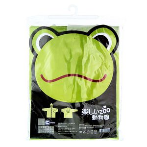 動物系列兒童雨衣-青蛙綠 L