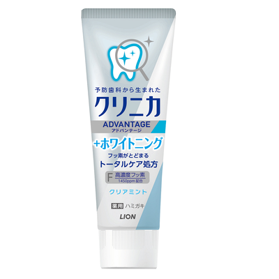 日本獅王固齒佳酵素極致亮白牙膏 晶亮薄荷