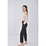 (S) uniqlo高腰質感黑色長褲二手衣, , large