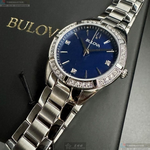 [星晴錶業]BULOVA手錶,32mm,BU00005寶藍色錶面銀錶殼銀色精鋼錶帶款, , large