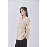 (XL) ciscoat質感圓領杏色短袖上衣二手衣, , large