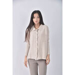 (S) white label羊毛喀什米爾杏色襯衫上衣二手衣, , large