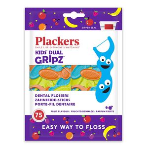 美國Plackers 兒童果香含氟牙線棒 75支