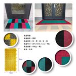 GS MALL 台灣製造 一組8入 毛刷防滑透水拼接地墊 30x15cm 拼接毛刷 地墊 清潔墊 毛刷地墊 防滑地墊, , large