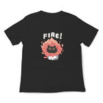 JZ TEE Black Cat-FIRE Graphic Tee, , large