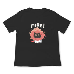 JZ TEE Black Cat-FIRE Graphic Tee