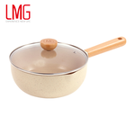 【LMG】日式香草不沾雪平鍋22cm(附蓋/料理鍋/單柄湯鍋/適用各種爐具), , large