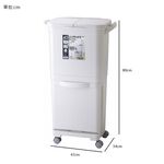 【this-this】日本RISU｜H&H直立雙層分類附輪式垃圾桶(雙蓋) 45L, , large