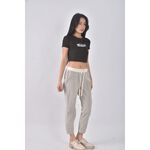 (XL) vicky棉質條紋藍色長褲二手衣, , large