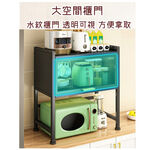 【AOTTO】多功能廚房翻蓋微波爐置物架-白色(KC-052W), , large
