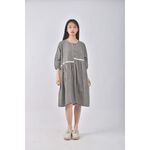 (XL) charliy韓牌質感格紋黑色洋裝二手衣, , large