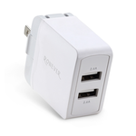 [RONEVER] 2.4A USB雙孔電源供應器 DE017 白, , large