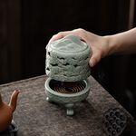【A&R】招財開運 陶瓷祥雲江山三足鼎香爐 - 萬重山, , large