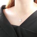 【Angel & Me】Heart lock Love you s925 sterling silver necklace birthday gift, , large