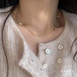 【Gulicc】古莉可 項鍊 時尚金色小豬鼻細緻鎖骨鍊, , large