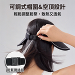 可收納斜背式黑膠UV防曬遮陽帽, , large