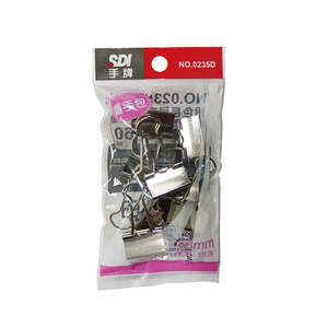 【SDI 手牌】25mm 銀色 長尾夾 OPP袋 隨手包 8支入 / 袋 0235D