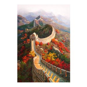 【御畫房】萬里長城 國家一級畫師手繪油畫60×90cm(VF-105)