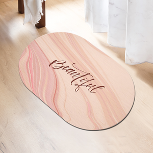 Soft diatomaceous earth water-absorbing non-slip floor mat with color printing