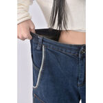 (4XL（含）以上) gozo高腰丹寧牛仔口袋藍色長褲二手衣, , large