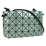 ISSEY MIYAKE Loop Metallic 金屬光澤拉鍊肩背/斜背包/灰綠色, , large