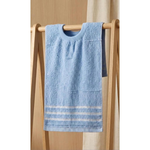 [凱美棉業] 4入組 隨機出色 MIT台灣製 28兩厚實 純棉透氣成人圍兜/口水巾 精緻帶緞素色款, , large