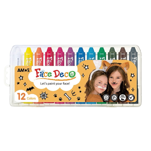 【AMOS 阿摩斯】韓國原裝 人體彩繪棒 12色 /組 FD5PC12,  【AMOS 阿摩斯】韓國原裝 人體彩繪棒 12色 /組 FD5PC12