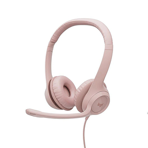 【 Logitech 羅技 】H390 玫瑰粉 有線耳機 麥克風