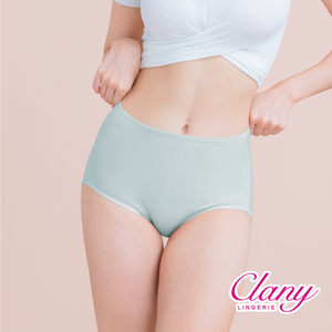 【Clany可蘭霓】美膚保養絲蛋白高腰L-Q(2XL)內褲 薄荷綠 2189-83