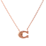 COACH C Logo水鑽項鍊/玫瑰金, , large