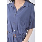 (S) mouggan質感藍色綁帶洋裝二手衣, , large