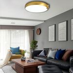【H&R安室家】 LED麵包吸頂燈 ZA0061, 金屬色, large