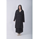 (XL) migua質感風衣黑色外套二手衣, , large