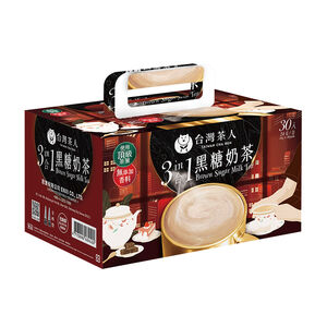 台灣茶人3合1黑糖奶茶24gx30
