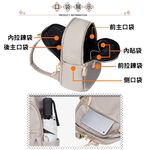 SPRING-尼龍後背包韓版百搭後背包大容量學生後背包旅行後背包-多色, , large