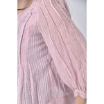 (S) 條紋粉色長袖上衣二手衣, , large