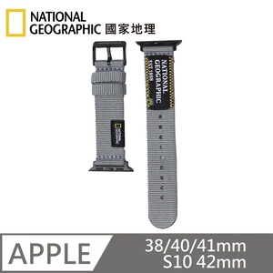 National Geographic 國家地理 Apple Watch Nato Slim Strap 潮流錶帶 適用 Apple Watch 38/40/41mm、S10 42mm - 灰色