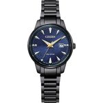 CITIZEN 星辰 亞洲限定 光動能簡約女錶-銀河藍 EW2598-83L, , large