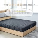 台灣製【藤原傢俬】黑豆腐全透氣硬式獨立筒床墊-偏硬, , large