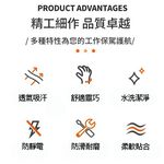 Work gloves, black/double, , large